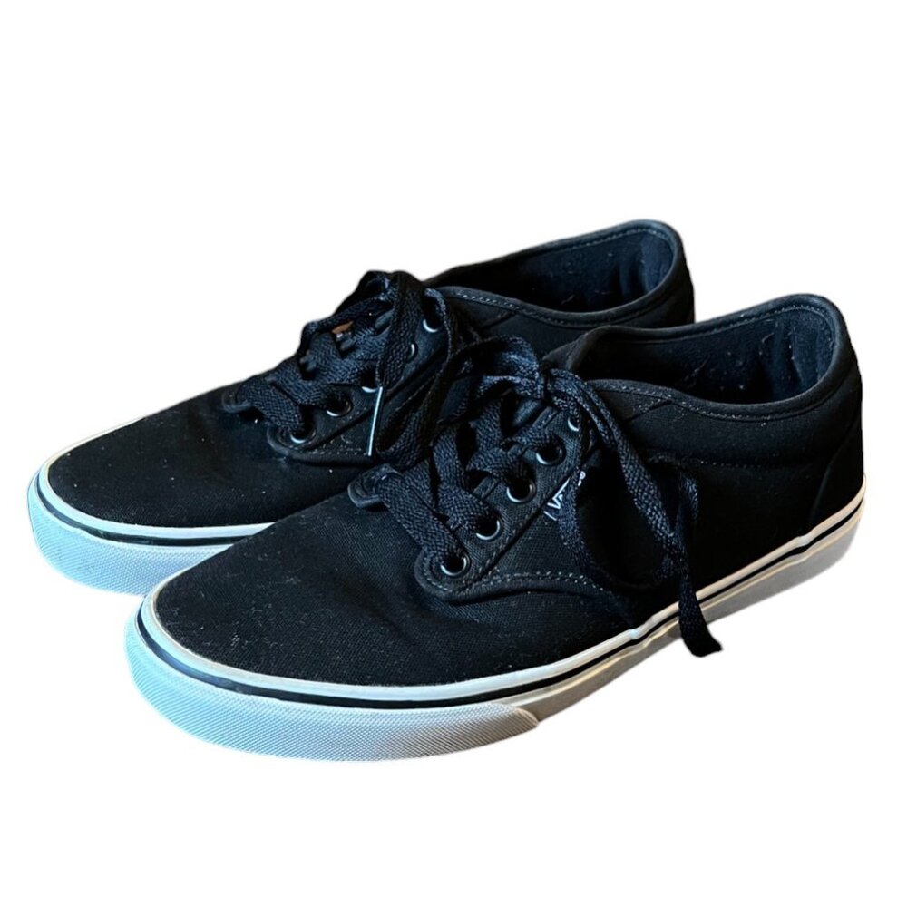 Men's Black Vans Atwood Tennis Shoes, Size 8-1/2